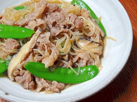 しっとり旨味♪　「牛肉しらたき炒め煮」